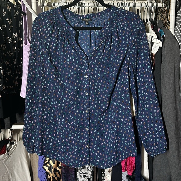 TALBOTS Tossed anchors top - Picture 3 of 7